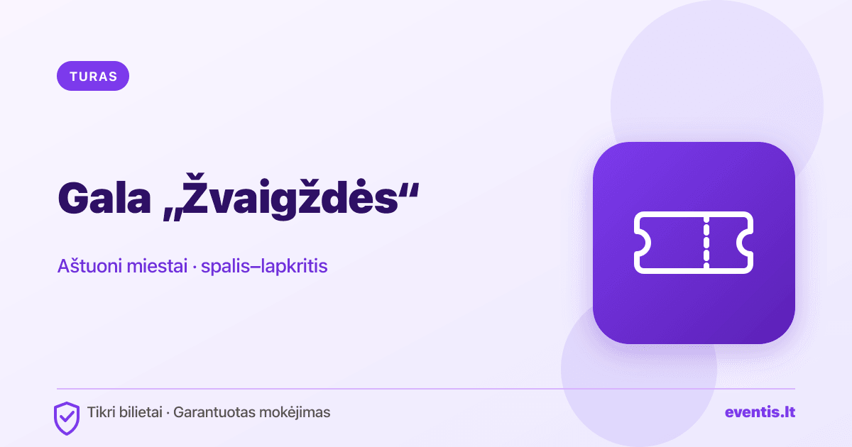 Gala „Žvaigždės" 2026: aštuoni miestai ir bilietai