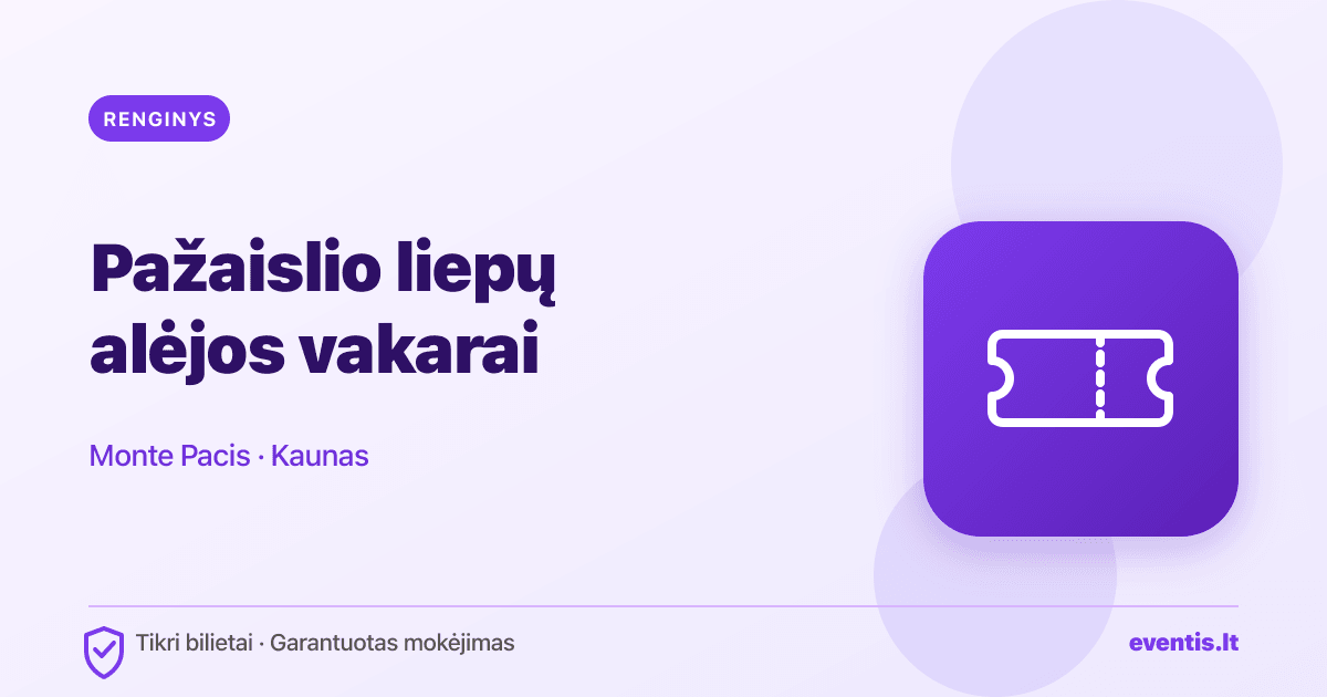 Pažaislio liepų alėjos vakarai 2026: programa ir bilietai